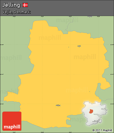 Savanna Style Simple Map of Jelling