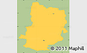 Savanna Style Simple Map of Jelling, single color outside