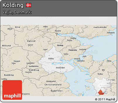 Classic Style 3D Map of Kolding