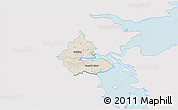 Shaded Relief 3D Map of Kolding, single color outside