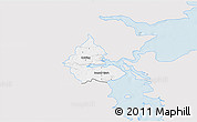 Silver Style 3D Map of Kolding, single color outside