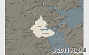 Shaded Relief Map of Kolding, darken