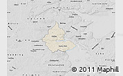 Shaded Relief Map of Kolding, desaturated