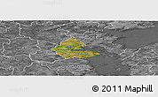 Satellite Panoramic Map of Kolding, desaturated