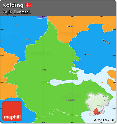 Political Simple Map of Kolding