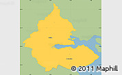 Savanna Style Simple Map of Kolding, single color outside