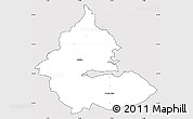Silver Style Simple Map of Kolding, cropped outside