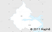 Silver Style Simple Map of Kolding, single color outside