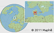 Savanna Style Location Map of Vejle, within the entire country