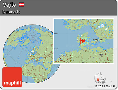 Savanna Style Location Map of Vejle