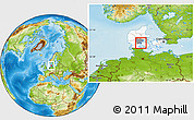 Physical Location Map of Middlefart, highlighted country, highlighted parent region