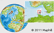 Physical Location Map of Norre Snede, highlighted country, highlighted parent region