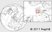 Blank Location Map of Vamdrup, highlighted country
