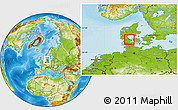 Physical Location Map of Vamdrup, highlighted parent region