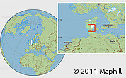 Savanna Style Location Map of Vamdrup, highlighted parent region