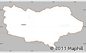 Gray Simple Map of Vamdrup, cropped outside