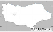 Gray Simple Map of Vamdrup, single color outside