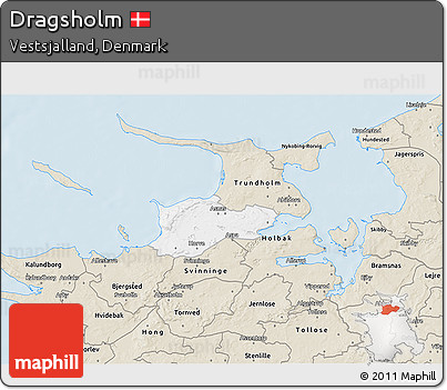 Classic Style 3D Map of Dragsholm
