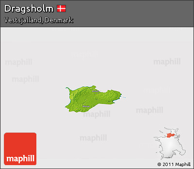 Physical 3D Map of Dragsholm, cropped outside