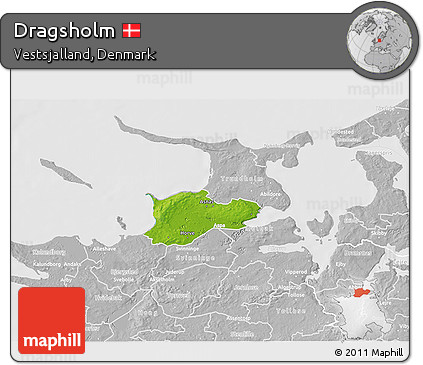 Physical 3D Map of Dragsholm, lighten, desaturated