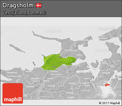 Physical 3D Map of Dragsholm, lighten, desaturated