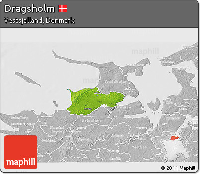 Physical 3D Map of Dragsholm, lighten, desaturated