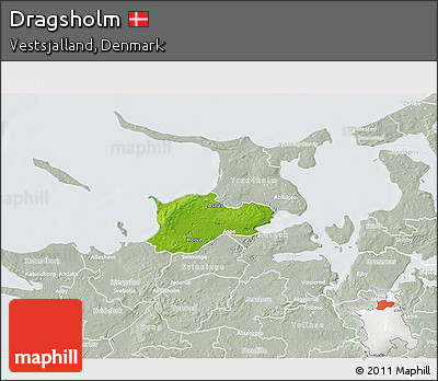 Physical 3D Map of Dragsholm, lighten, semi-desaturated