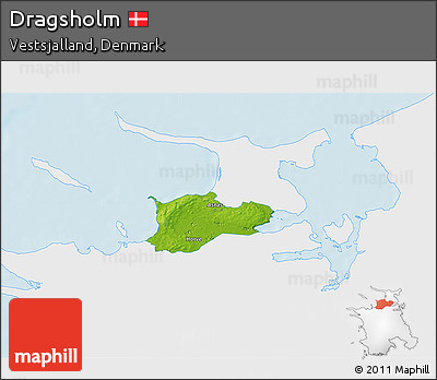 Physical 3D Map of Dragsholm, single color outside