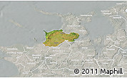 Satellite 3D Map of Dragsholm, lighten, semi-desaturated
