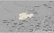 Shaded Relief 3D Map of Dragsholm, darken, desaturated