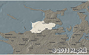 Shaded Relief 3D Map of Dragsholm, darken