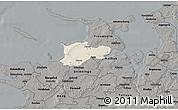 Shaded Relief 3D Map of Dragsholm, darken, semi-desaturated