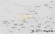 Shaded Relief 3D Map of Dragsholm, desaturated