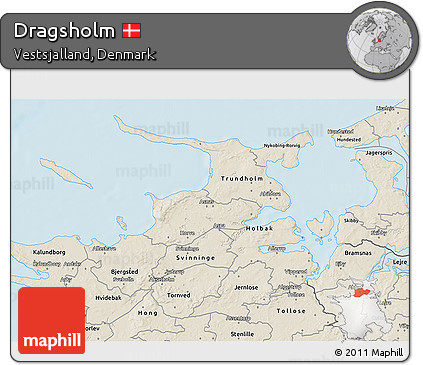 Shaded Relief 3D Map of Dragsholm