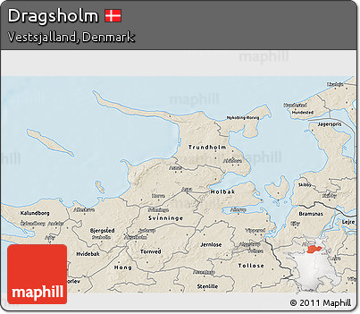 Shaded Relief 3D Map of Dragsholm