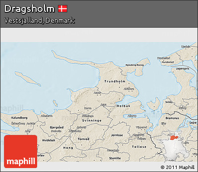 Shaded Relief 3D Map of Dragsholm