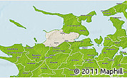 Shaded Relief 3D Map of Dragsholm, physical outside