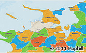 Shaded Relief 3D Map of Dragsholm, political outside
