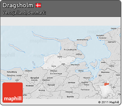 Silver Style 3D Map of Dragsholm