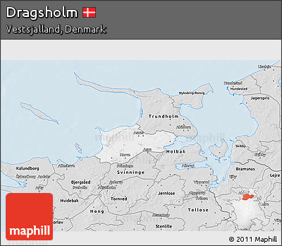 Silver Style 3D Map of Dragsholm