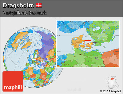 Political Location Map of Dragsholm