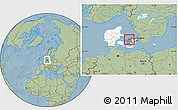 Savanna Style Location Map of Dragsholm, highlighted country, highlighted parent region, hill shading