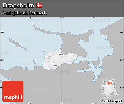 Gray Map of Dragsholm, single color outside