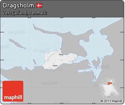 Gray Map of Dragsholm, single color outside