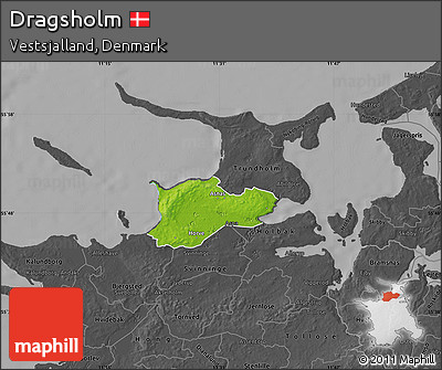 Physical Map of Dragsholm, darken, desaturated