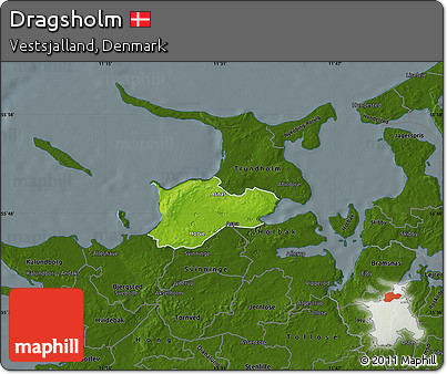 Physical Map of Dragsholm, darken