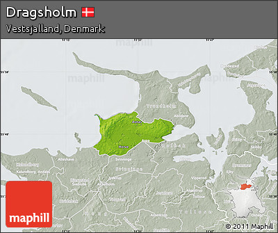 Physical Map of Dragsholm, lighten, semi-desaturated