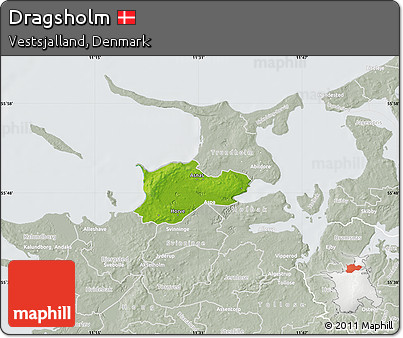 Physical Map of Dragsholm, lighten, semi-desaturated