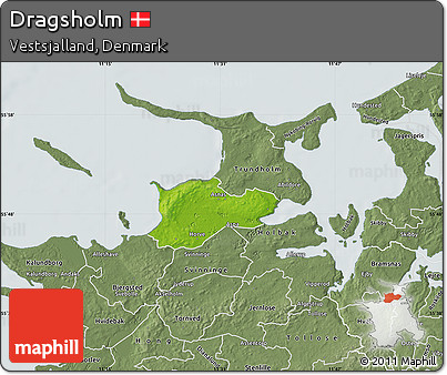 Physical Map of Dragsholm, semi-desaturated