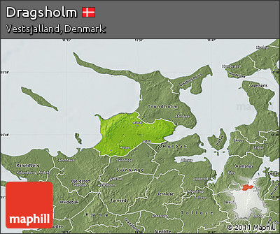 Physical Map of Dragsholm, semi-desaturated